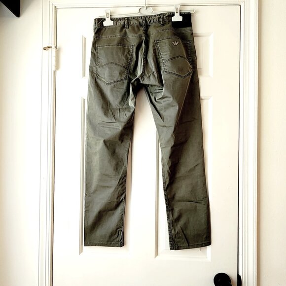 ARMANI Jeans ITALY Pants Khaki Fit sz M-6 Cotton Blend - Saks Fifth Ave purchase - Picture 4 of 16